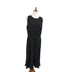 Avon Polka Dot Dress Women's Size XL Sleeveless Fit and Flare